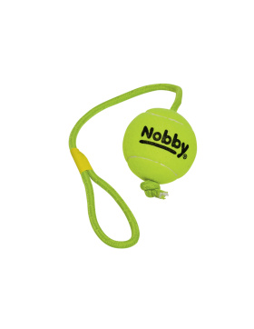 Nobby Tennisball mit Wurfschlaufe 10 cm