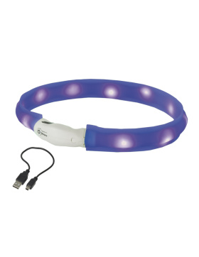 Nobby LED Leuchtband breit "VISIBLE" 25 mm; 55 cm blau