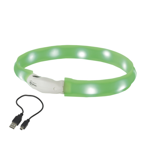 Nobby LED Leuchtband breit "VISIBLE" 25 mm; 55 cm grün