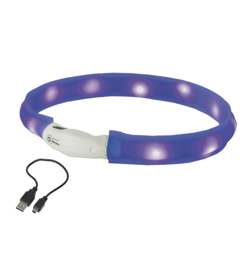 Nobby LED Leuchtband breit "VISIBLE" 25 mm; 70 cm blau
