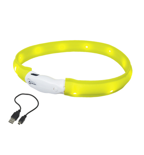 Nobby LED Leuchtband breit "VISIBLE" 25 mm; 55 cm gelb