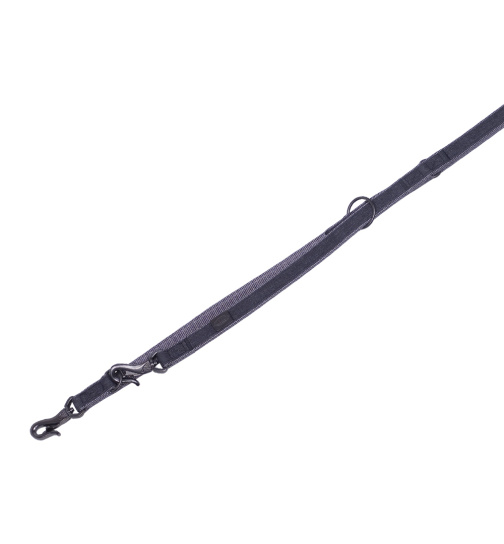 Nobby Führleine Linen Deluxe 200cm/ 16mm schwarz-grau