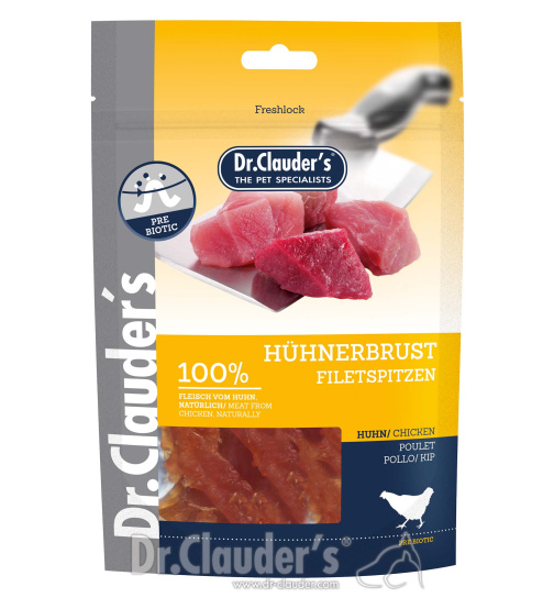 H&uuml;hnerfiletspitzen 80g - Soft dried Strips (100% Fleisch)