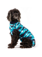 Schutzanzug Suitical - Recovery Suit Hund Camouflage blau (XS)