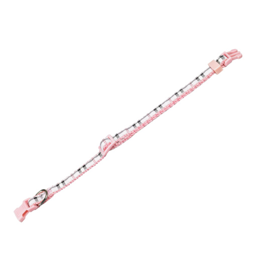 Nobby Halsband Tartan rosa L: 20-35 cm, B: 10 mm
