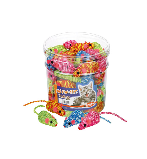 Toy Box Katze Maus umwickelt. bunt Dose 7 cm