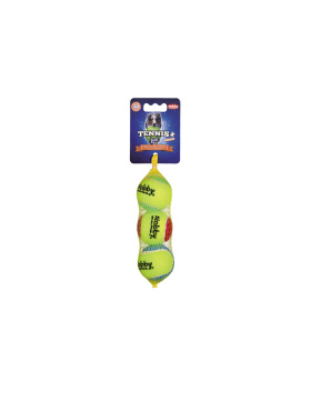 Nobby Tennisball mit Squeaker 5,0 cm   3er Netz