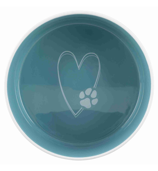Trixie Napf Pets Home, Keramik, 1,4 l/ø 20 cm, creme/petrol