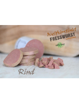 Wolfsinstinkt Mini Fresswurst Rind 80g (schnittfest)