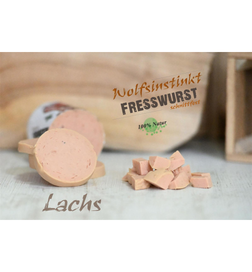 Wolfsinstinkt Fresswurst Lachs (schnittfest) 800g