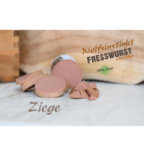 Wolfsinstinkt Fresswurst Ziege (schnittfest) 800g