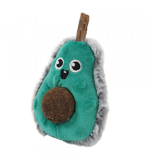 Nobby Plüsch Avocado mit Matatabi Stick und Catnip Kugel, 13 cm