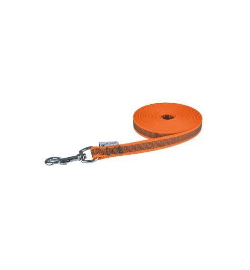 Petlando Gummierte Schleppleine 15m / 20 mm orange