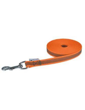 Petlando Gummierte Schleppleine 15m / 20 mm orange