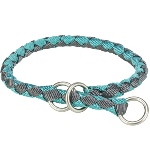 Trixie Cavo Zug-Stopp-Halsband, M–L: 43–51 cm/ø 18 mm, aqua/grafit