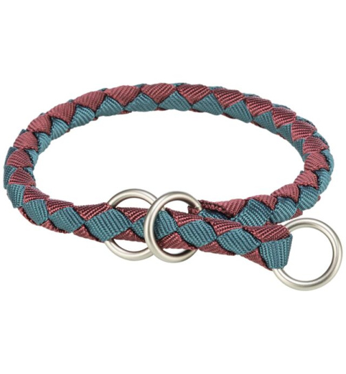 Trixie Cavo Zug-Stopp-Halsband, M–L: 43–51 cm/ø 18 mm, sangria/petrol