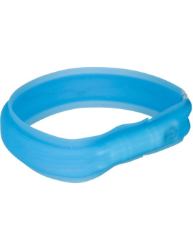 Trixie Flash Leuchtband USB, Silikon, M-L: 50cm/30mm blau