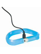 Trixie Flash Leuchtband USB, Silikon, M-L: 50cm/30mm blau