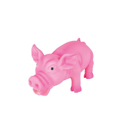 Trixie Schwein, Tierstimme, Latex/Polyestervlies, 17 cm, pink