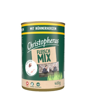 Christopherus Dose Fleischmix mit Hühnerherzen 400g