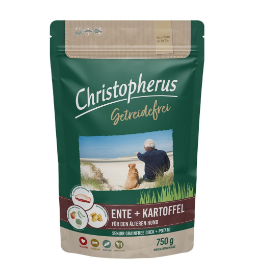 Christopherus Getreidefrei Senior Ente & Kartoffel 750g
