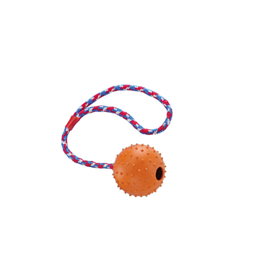 Nobby Rubber Line Ball mit Glocke und Seil  Ø 7,0 cm