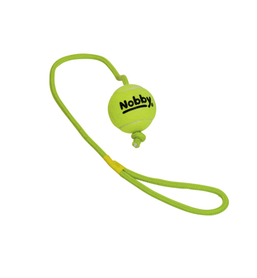 Nobby Tennisball mit Wurfschlaufe 6,5 cm